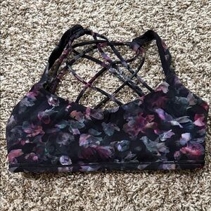 Lululemon Floral Crisscross Sports Bra